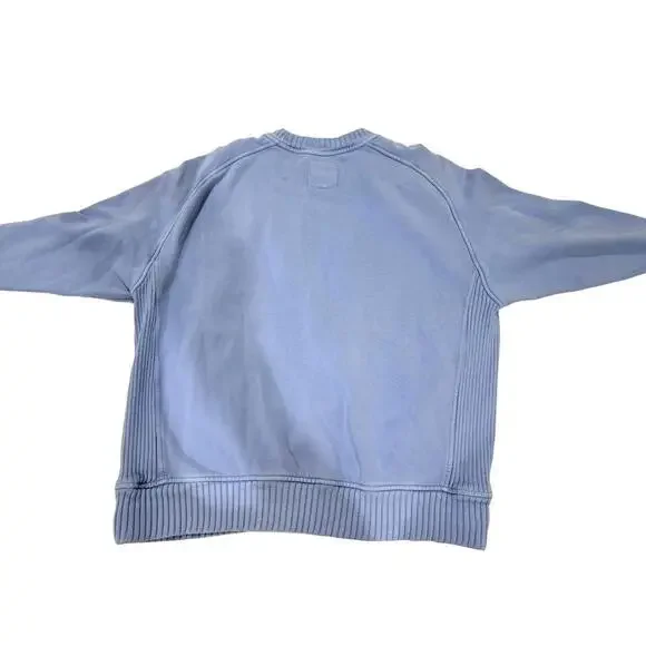 Aerie Down To Earth Baby Blue Crew Neck Oversized Sweatshirt- Size Small - Picture 4 of 8